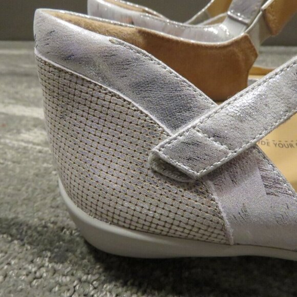 ZIERA Super Support Delta Silver Leaf Rose Comfort Orthotic Sandals Size US 12.5 - Picture 8 of 12